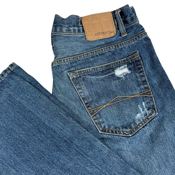 Aeropostale Other - Aeropostale Distressed‎ Bootcut Jeans Mens 32x32 Medium Wash Denim